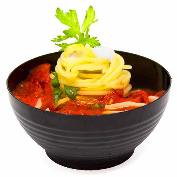 Asian Style Black Mini Spaghetti Banquet Cup for Events and Buffets