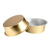 Gold colored 5 oz cup for catering