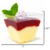 2 oz mini dessert cup mini pyramid measurements