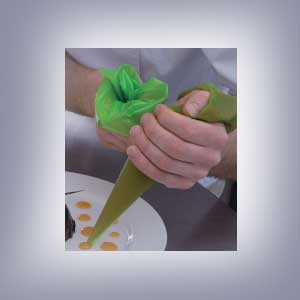 Green piping bags