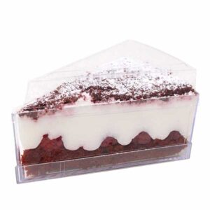 Cake slice cup with clear lid