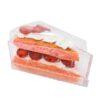 Plastic Cake Slice Tray Cup With Lid