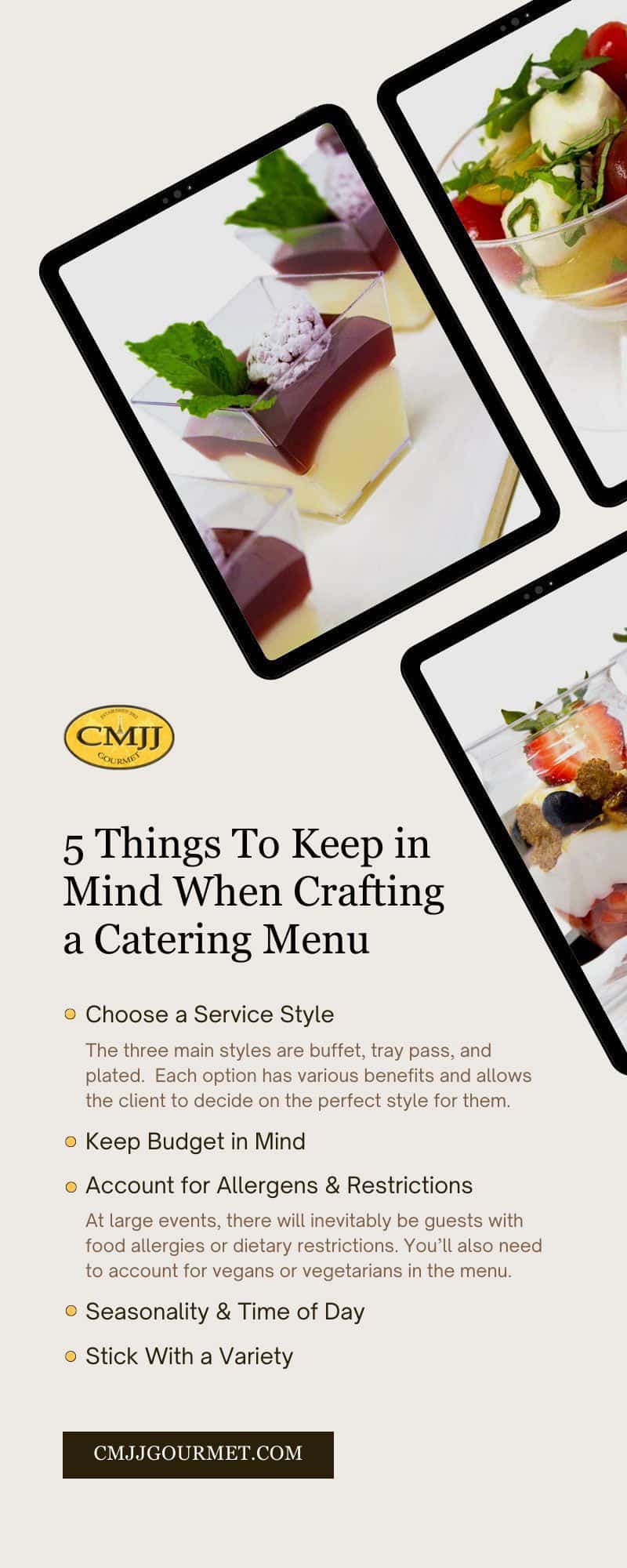 5 Things To Keep in Mind When Crafting a Catering Menu