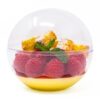 10cm Disposable Plastic Sphere Bowl Globe with Lid