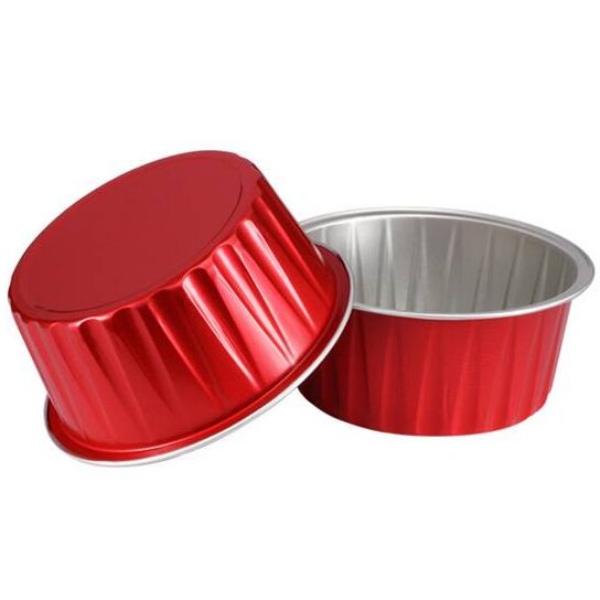 Mini Red Aluminum Buffet Baking Cup