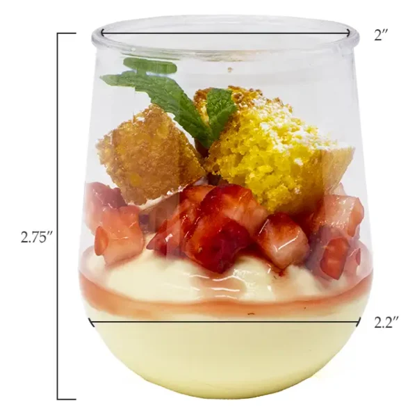 Disposable Mini Wine Glass Plastic Mini Dessert Cup Measurements