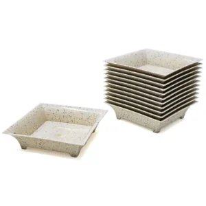Eco-Wheat Plastic Carre Square Tray (48 Units)