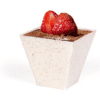 mini pyramid square dessert cup in eco-wheat straw plastic cup