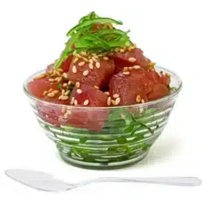 Mini disposable plastic Asian bowl with spoon