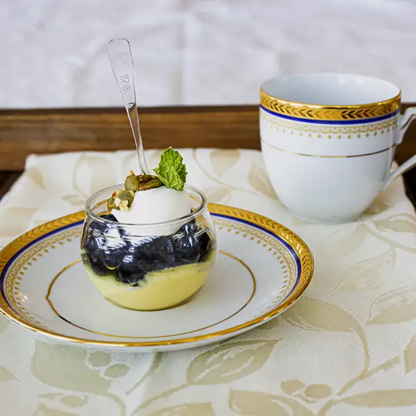 mini plastic dessert bowl with spoon mini blueberry custard parfait dessert cup