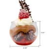 sphere mini dessert cup plastic sphere mini cup measurements 2 inches by 1.6 inches