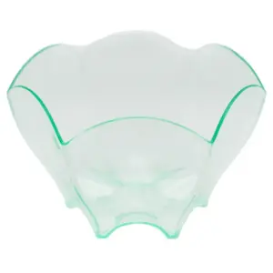 Disposable Plastic 2.5oz Large Camelia Transparent Green (720 Units)