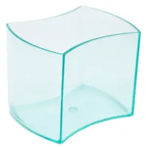 Disposable 2.4oz Cubic Wave Cup Transparent Green (300 Units)
