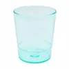 Round transparent green mini catering cups
