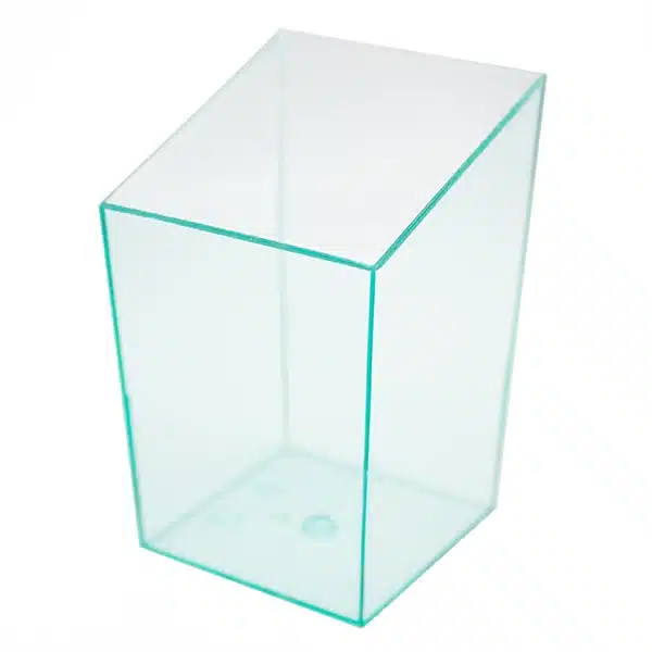 Square plastic green catering cup