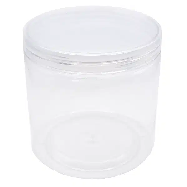 Clear Plastic Mason Jar Bottle with Clear Plastic Lid