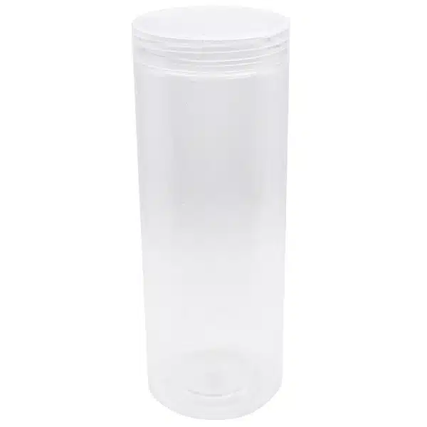 Clear Round Plastic Containers with Lids - Clear Mini Plastic Mason Jar Tube