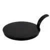 Small round black tray with handle