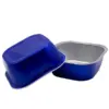 Blue 8 oz aluminum cup for buffet