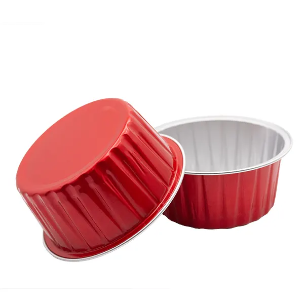 small red aluminum cup for dessert