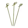 Green Knot Bamboo Skewers 4.7" Skewers for appetizers